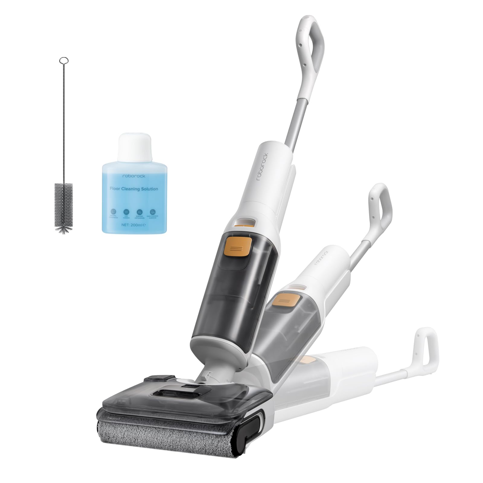 roborock F25 GT Nass Trockensauger, 180° Lay-Flat Saugwischer, 90°C Hochtemperatur Selbstreinigung, 20.000 Pa Akku Staubsauger mit Wischfunktion, Wischsauger Kabellos Anti-Tangle für HarteBoden