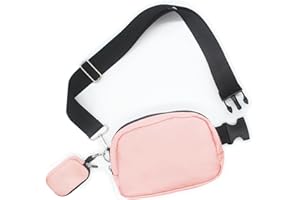 NAARIIAN Light Weight Waist Pack Running Belt Waterproof Fanny Crossbody bag Women Men Hiking Adjustable Strap Travel Pouch(Pink)