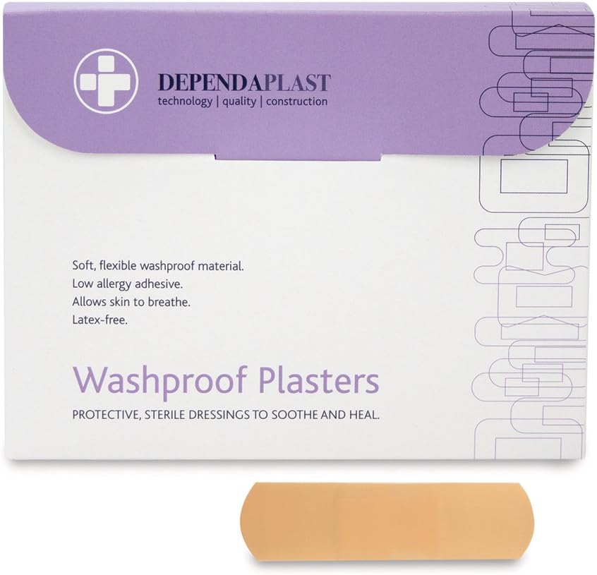 Reliance Medical Dependaplast Washproof Plasters 7.5 cm x 2.5 cm Box 100