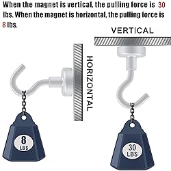 DIYMAG Magnetic Hooks, 30Lbs Strong Heavy Duty