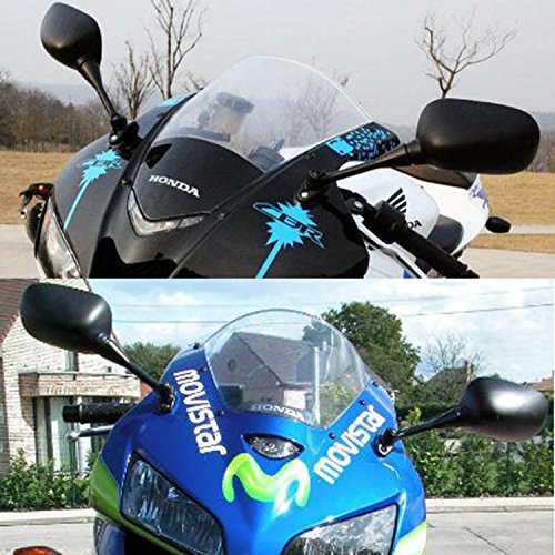 OKSTNO Motorcycle Rearview Mirror For Honda CBR 600 RR 2003-2012 / 1000RR 2004-2006 Black OEM Stock Style Racing Mirrors - Left & Right Set