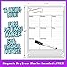 Smart Planner Dry Erase Vertical Weekly Magnet Board with Free Dry Erase Marker by White Background | Magnetic Family Calendar Weekly Planner + Pen