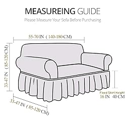 NICEEC Loveseat Slipcover Grey Loveseat Cover 1