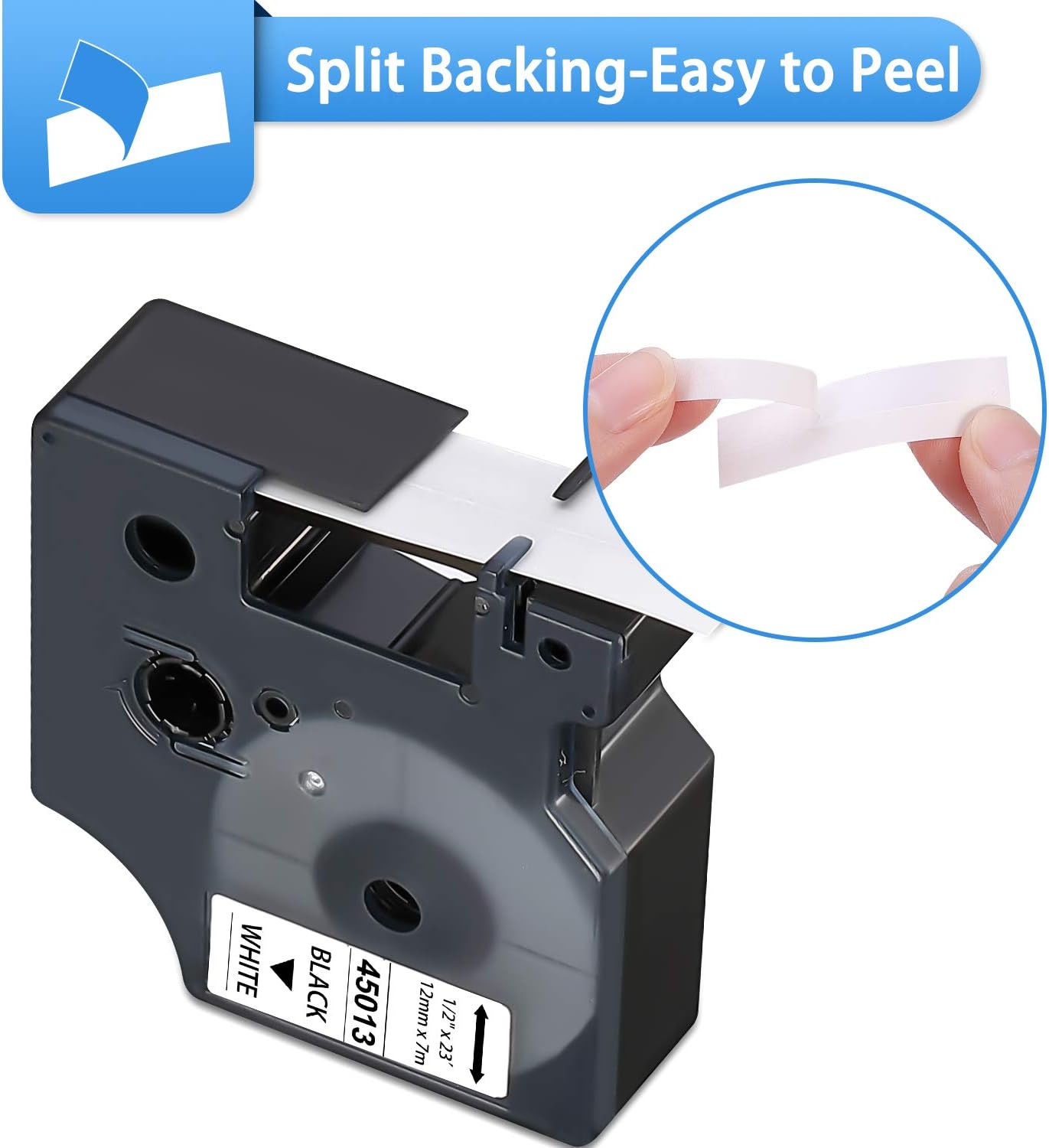 OfficeWorld 6-Pack Compatible Dymo D1 Label Tape 45013 S0720530 Black on White 1/2 Inch x 23 Feet for DYMO LabelManager 160 280 210D 360D 420P Wireless PnP 220P 260P 450D 500TS 450DUO Label Maker: Office Products
