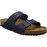 Birkenstock Arizona Navy Birko-Flor Soft Footbed Sandal 39 R (US Women's 8-8.5)