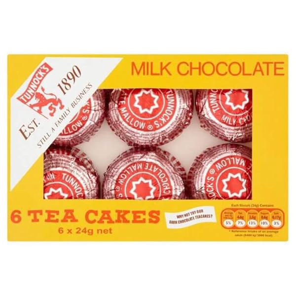 TUNNOCK’S TEA CAKES MILK CHOCOLATE 6 X 24G