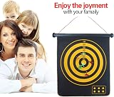 Mistep Magnetic Dart Board 15 Inch Two Sided Darts Set with 12 Darts view 6