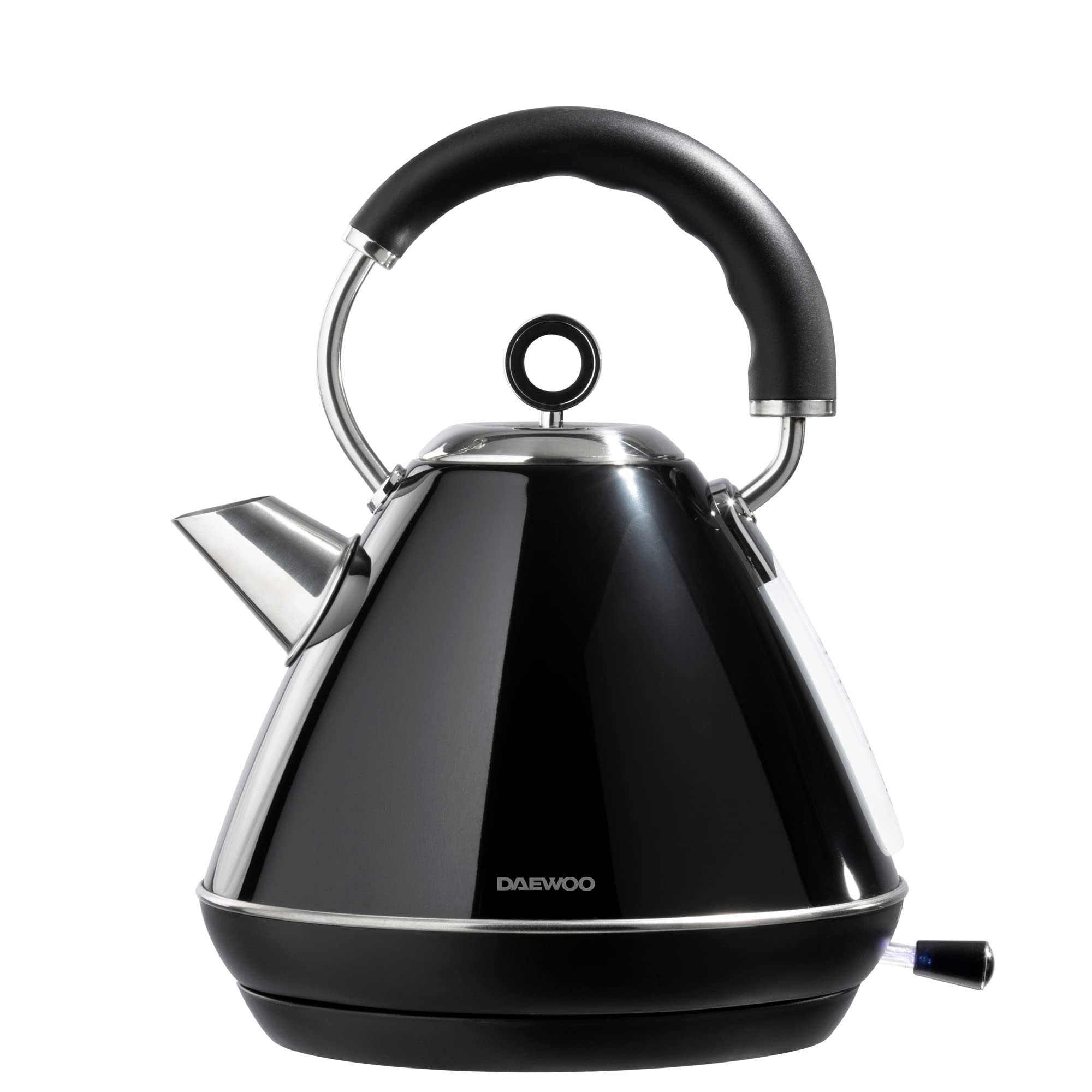 Daewoo Kensington Pyramid Kettle, Stainless Steel, 3000 W, 1.7 liters, Black
