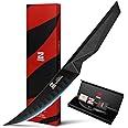 Zennish Fillet Knife, 6 Inch Boning Knife for Fish & Meat Cutting, High Carbon 7Cr17MoV Steel, Black Titanium Nitride Coated, Ergonomic G10 Handle with Gift Box