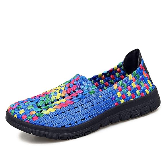 ZOEASHLEY Slipper Damen Sommer Halbschuhe Leicht Geflochtene Schuhe mit Gummisohle