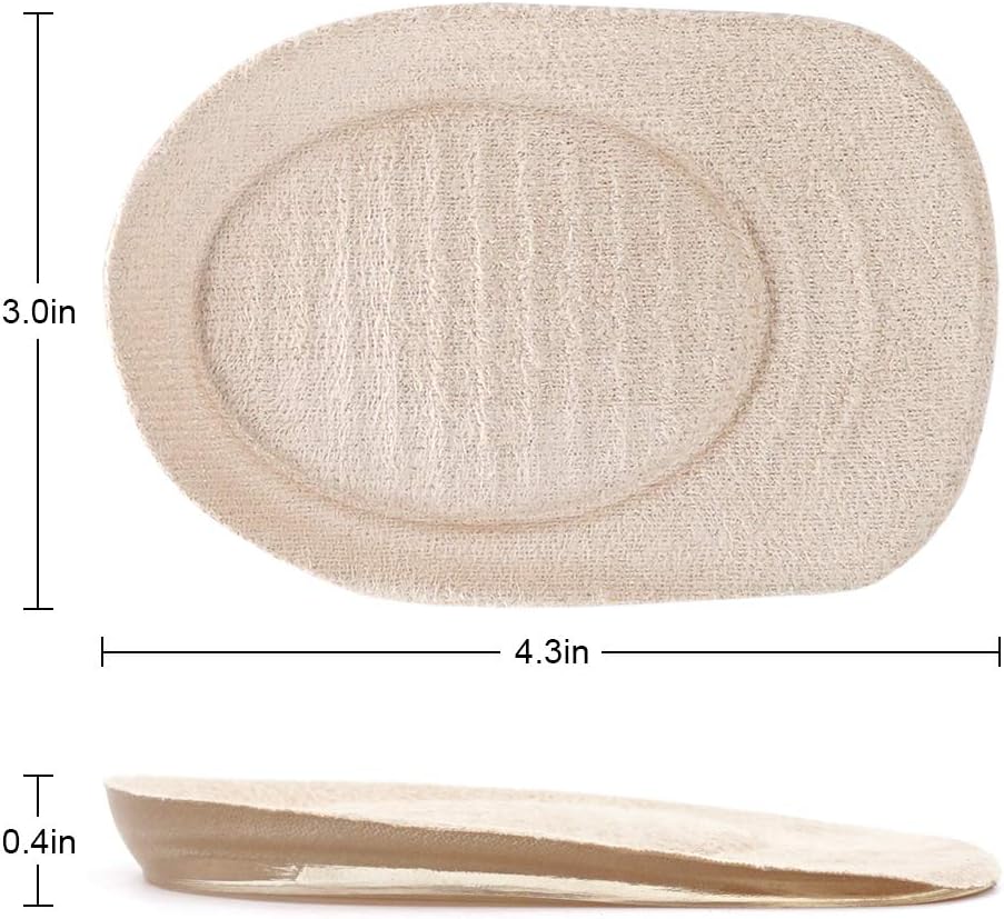Beautulip Gel Heel Cup Leg Length Discrepancy Heel Cushion Shock Absorb Ankle Pain Sever's Disease Relieve Women's 7-12 / Men's 6-11: Health & Personal Care