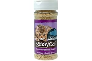 Herbsmith Sassy Cat Kibble Seasoning – Freeze Dried Whitefish – Cat Food Topper for Picky Eaters – Wild-Caught Whitefish