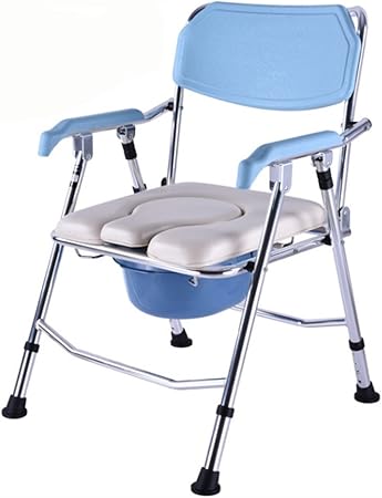 Guoyajf Kommoden Stuhl Faltender Nachttisch Toilettensitz Mit Toiletten Eimer Und Spritzen Schutz Schwangeren Frauen Bad Stuhl Faltbar Amazon De Kuche Haushalt