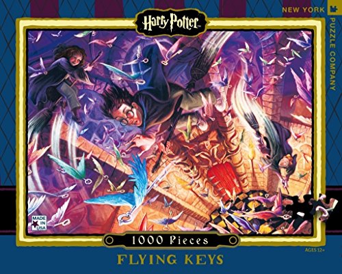 New York Puzzle Company - Harry Potter Flying Keys - 1000 Piece Jigsaw Puzzle