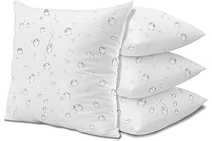 Yettbea Outdoor Pilllows Waterproof 18x18 Pillow Insert Set of 4, Water-Resistant Square Throw Pillow Inserts for Patio, Garden, Porch, Outdoor Furniture Decor