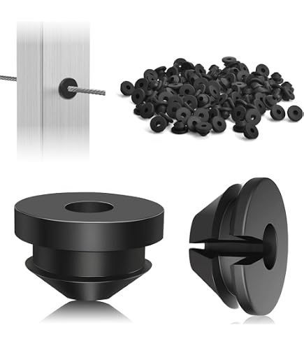 thumbnail image 2 of CONLI Cable Railing Rubber Grommets - 30 Degree Angle Sleeves For Metal Posts 2 of 13