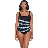 Longitude Fan Tank One Piece - Black/White