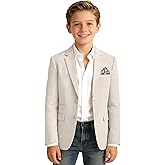 Bofan Linen Boys Blazer Formal Suit Jackets for Boy Outwear Jacket & Coats for Kids Boys’ Fashion Summer Wedding Outfit