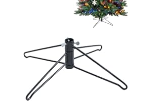 CIPOWM Christmas Tree Stand, 15.7inch Folding Xmas Tree Stand Metal Replacement Xmas Tree Stand Base for 3ft to 6ft Artificial Christmas Tree, Green