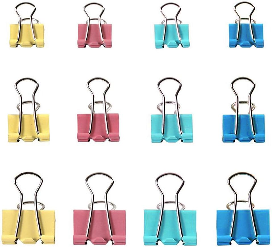 Zacro fold back binder multipurpose clips, 19 mm/25 mm/32 mm, 60 pieces coloured Amazon.co.uk