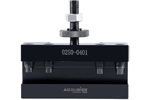 Accusize Industrial Tools Ca Turning and Facing Holder, Working with 1'' Turning Tools, Quick Change Tool Holder, Style 1, 02
