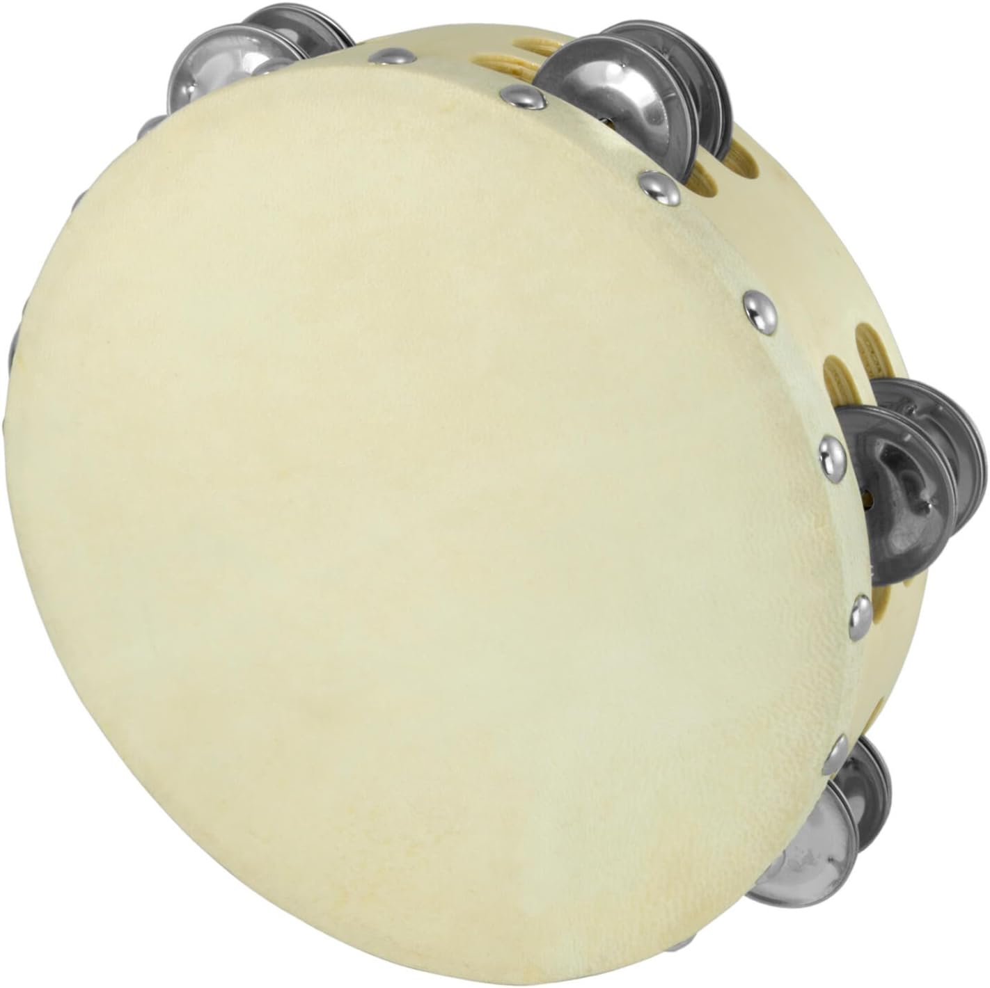 Tiger 8" Double Row Wood Tambourine, Brown, 8-inch - Image 3