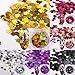Aysekone 12 Boxes DIY Colored Maple Leaf Sequins Laser Nail Art Glitter Thin Paillette Flakes Stickers Colorful Confetti Stickers Manicure Nail Art Supplies Christmas Nail Manicure Decals Decorations