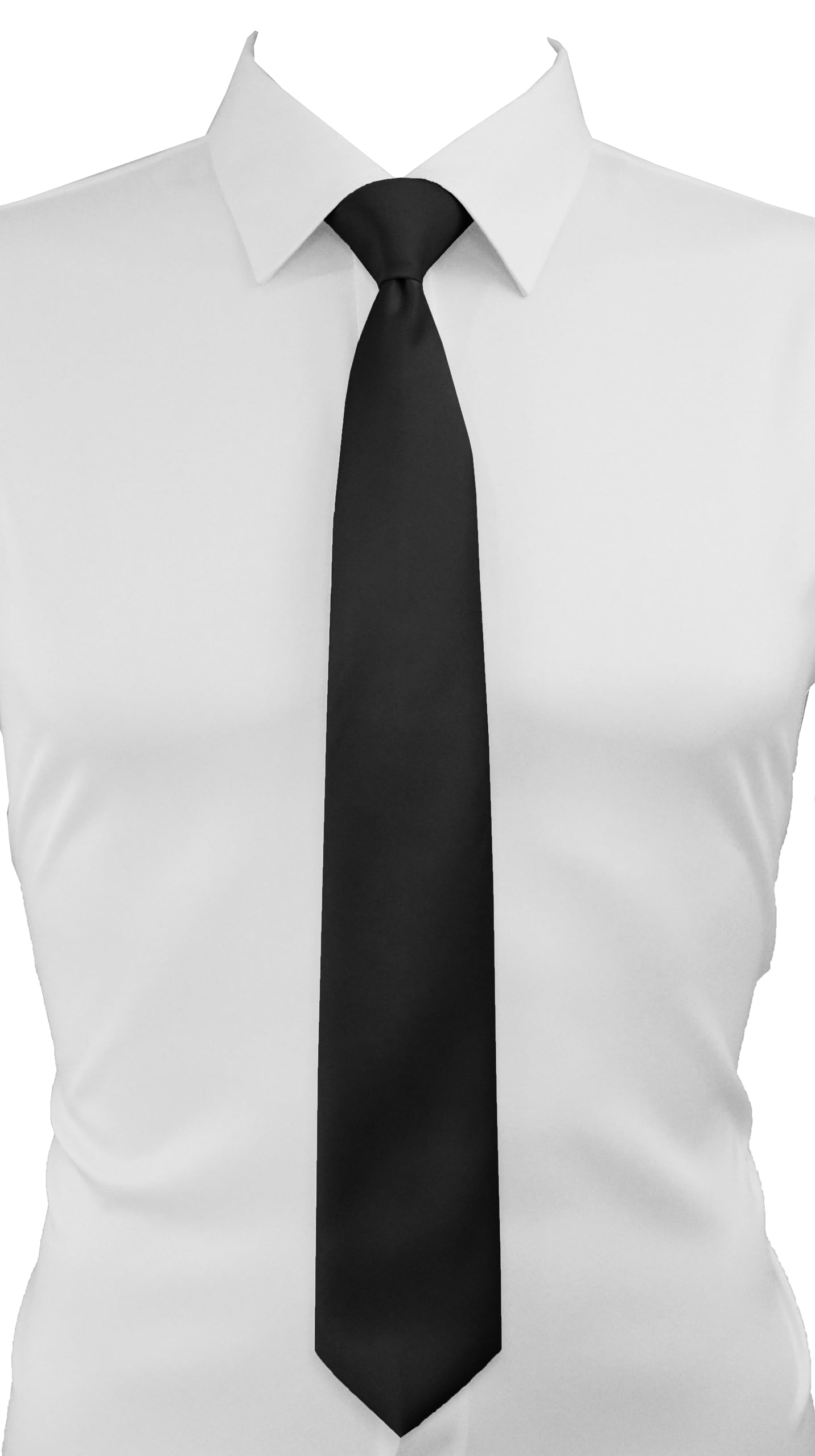 Photo 1 of trilece Ties for Men - Mens Black Tie - Men's Solid Color Ties - Formal Neckties for Men - Neck Tie for Man (Black)