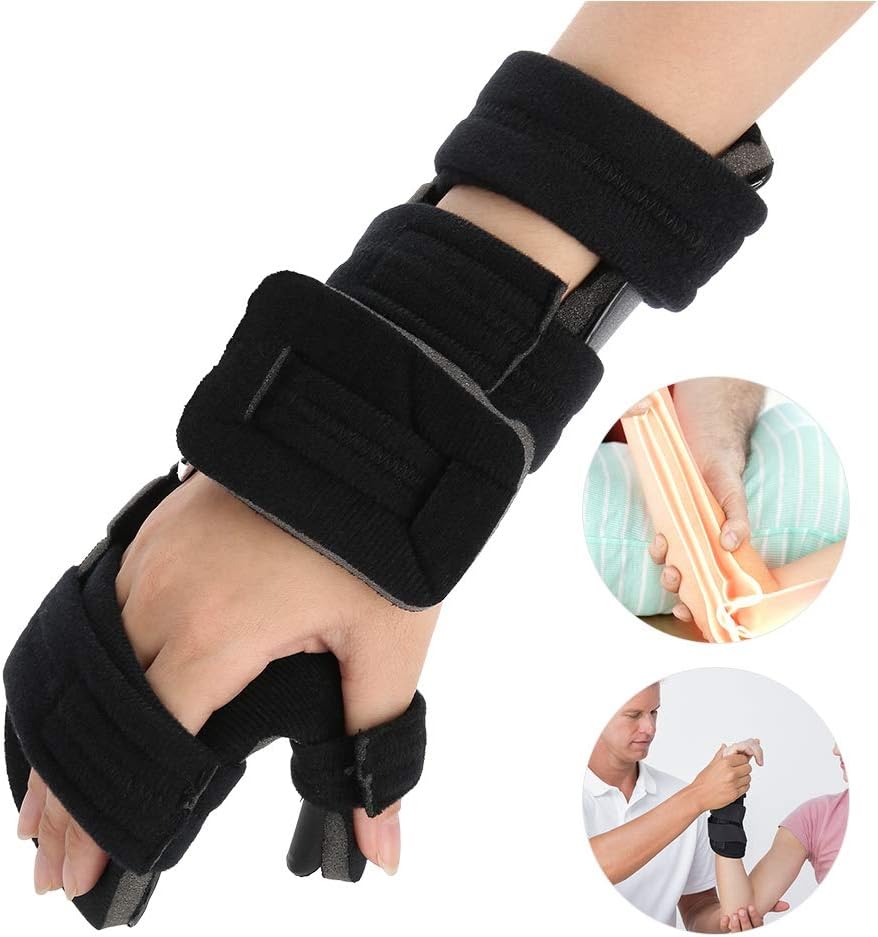 Wrist Hand Support, Adjustable Brace for Hard Fracture Training Sprain Dislocation Arthritis Tendinitis Resting Functional Splint (right L)