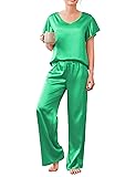 Ekouaer Satin Pajama Set for Women 2 Piece Silk