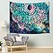 JAWO Mandala Wall Tapestry Abstract Ancient Geometric with Star Field and Colorful Galaxy Wall Hanging Tapestry Blanket for Bedroom Living Room Dorm Wall Decor Art Tapestry Bedspread 71x60 inches