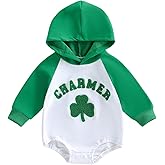 Thorn Tree St Patricks Day Baby Boy Outfit Spring Clothes Long Sleeve Romper Embroidery Shamrock Hoodie Newborn Onesie