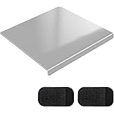 304 Stainless Steel Cutting Board with 2 Pack Non-Slip Mats, Yoposeo Heavy Duty Baking Cutting Chopping Boards for Kitchen, Meat, Fruits, Vegetables, Bread and Baking (11.8" X 11.8"/ 30 X 30cm)