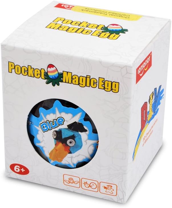 LOTSOFJOY Pocket Magic Egg Series 3D Blue Bird Head Toy Connection Type Building Blocks