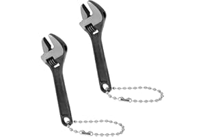 INNOHHUSTLE 2 Pcs 2.5" Mini Adjustable Crescent Wrench Set, Locking Keychain Wrench for Repair