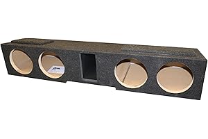 Bbox Carpeted 8” Quad Ported/Vented Subwoofer Enclosure - Compatible with 2007-2025 Chevrolet Silverado & GMC Sierra Crew Cab Trucks