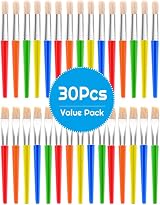 anezus Kids Paint Brushes Set 30 Jumbo Round & Large Flat Brushes view 3