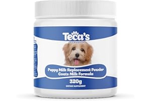 Teca's Workshop Puppy Milk Replacement Powder - Goat's Milk Formula - 11.2oz - Puppy Milk Replacement for Newborn to 7-Week-Old Puppies - Powdered Drink Mix