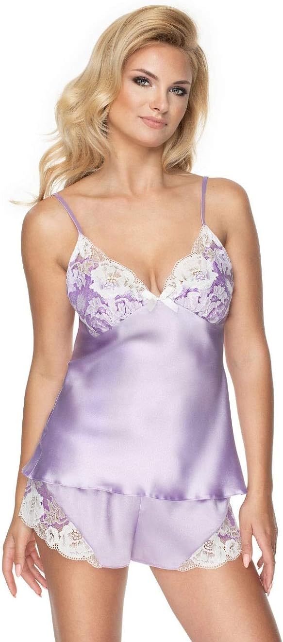 purple satin cami