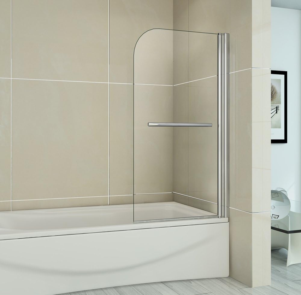 800x1500mm Pivot Bath Screen Easyclean Glass Shower Screen Panel with