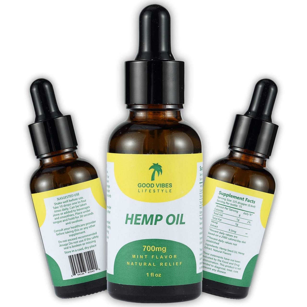 Pure Hemp Oil 700 mg Natural Garden Drops for Wellness Anti
