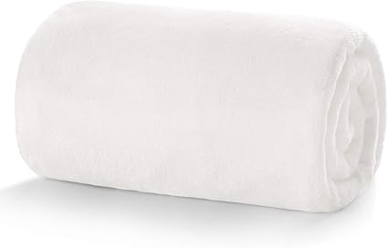 Amazon Co Jp Hansleep 毛布 ひざ掛け ブランケット ハーフケット エアコン対策 マイクロファイバー 柔らかく肌触り 暖かい フランネル 洗える 静電防止 四季適用 70x100 ホワイト ホーム キッチン