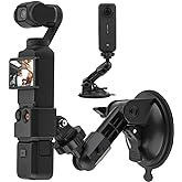 BRDRC Pocket 3 Suction Cup Mount, Car Windshield Window Dash Holder Kit with Expansion Adapter for Insta360 X4 X5 X3 Go 3S for GoPro Max Mini Hero 13 12 11 10 9 Pocket 3 2 Action 5 Pro 4 Accessories