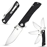 Sitivien ST134 Folding Knife,D2 Blade,G10 Handle