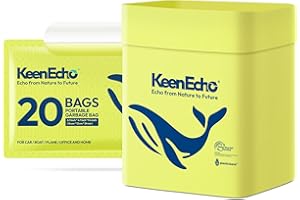 KeenEcho Disposable Car Garbage Bin Bags, Vomit Trash Bags made with Recycled Plastic Bottles for Boat, Plane, Travel, Campin