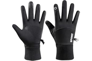 Thermal Gloves for Men Women, Lightweight Touchscreen Windproof Water-Resistant Anti-Slip Warm Gloves, Winter Spring Cycling 
