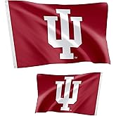 Desert Cactus Indiana University Flag Double Sided Hoosiers Bloomington Banners 100% Polyester Indoor Outdoor 3x5 feet Flags (Double Sided - Flag 3)