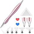 Metal Diamond Painting Pen,Ergonomic Diamond Art Drill Sticky Pen Tools 5 D Diamond Painting Accessories with Multi Replaceme
