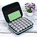 Hipiwe 30 Bottle Diamond Embroidery Storage Carrying Case - Diamond Painting Accessory Organizer Box DIY 5D Diamond Art Craft Accessory Organizer Jewelry Beads Sewing Pills Container Holder (Blue)