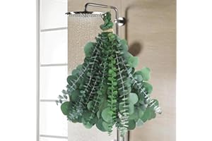 DTXMOH 24pcs Dried Eucalyptus Stems for Shower Hanging, 17'' Preserved Real Fresh Eucalyptus Branches, Shower Plant, Bathroom SPA and DIY